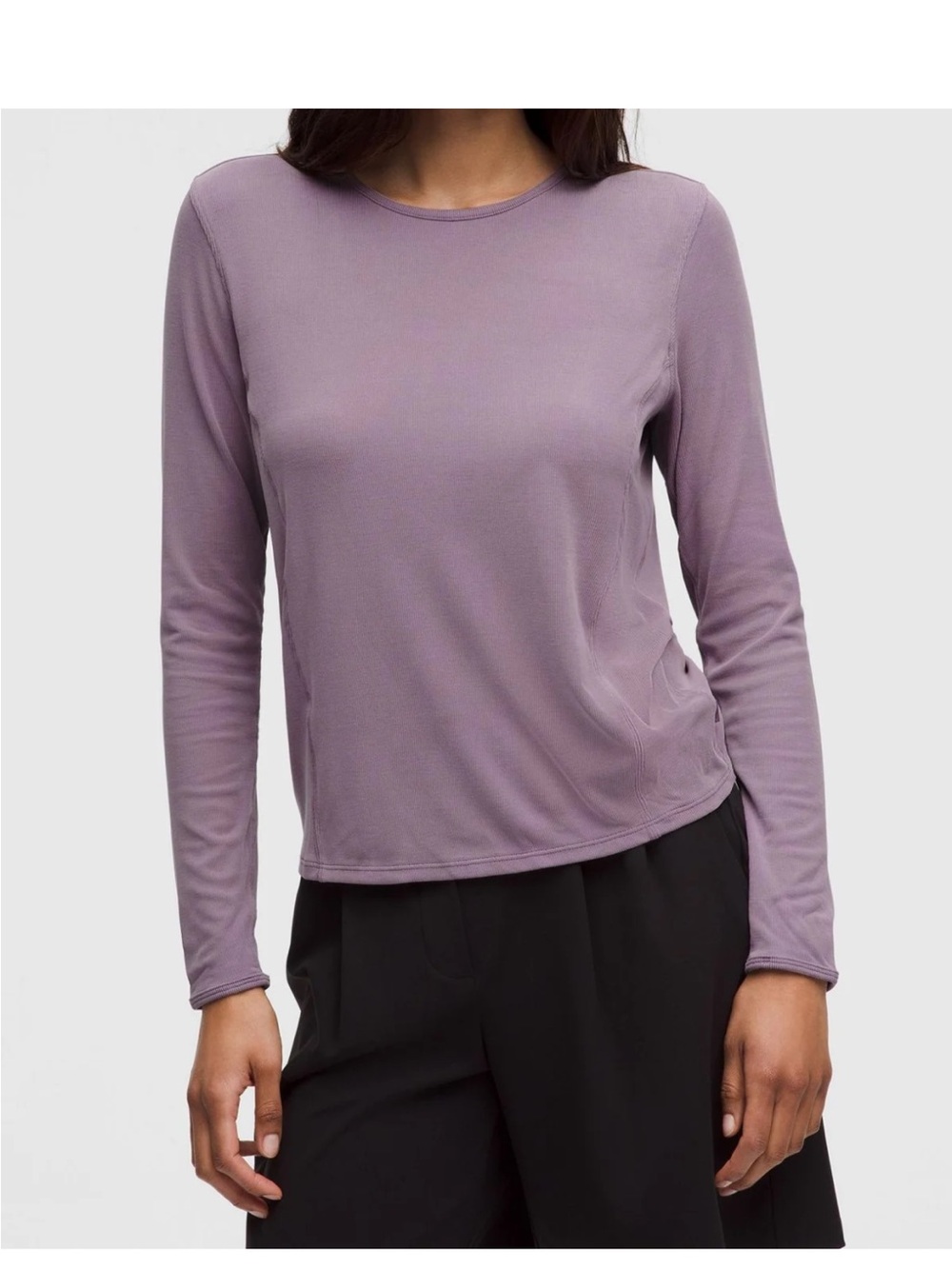 lululemon athletica Back Twist Long Sleeve Crew Top in Mauve Lavender